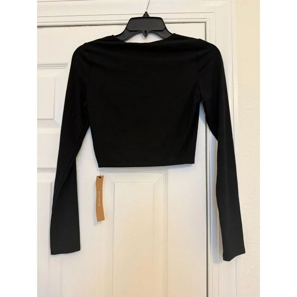 Reformation Vernon Top NWT XS Black Longsleeve